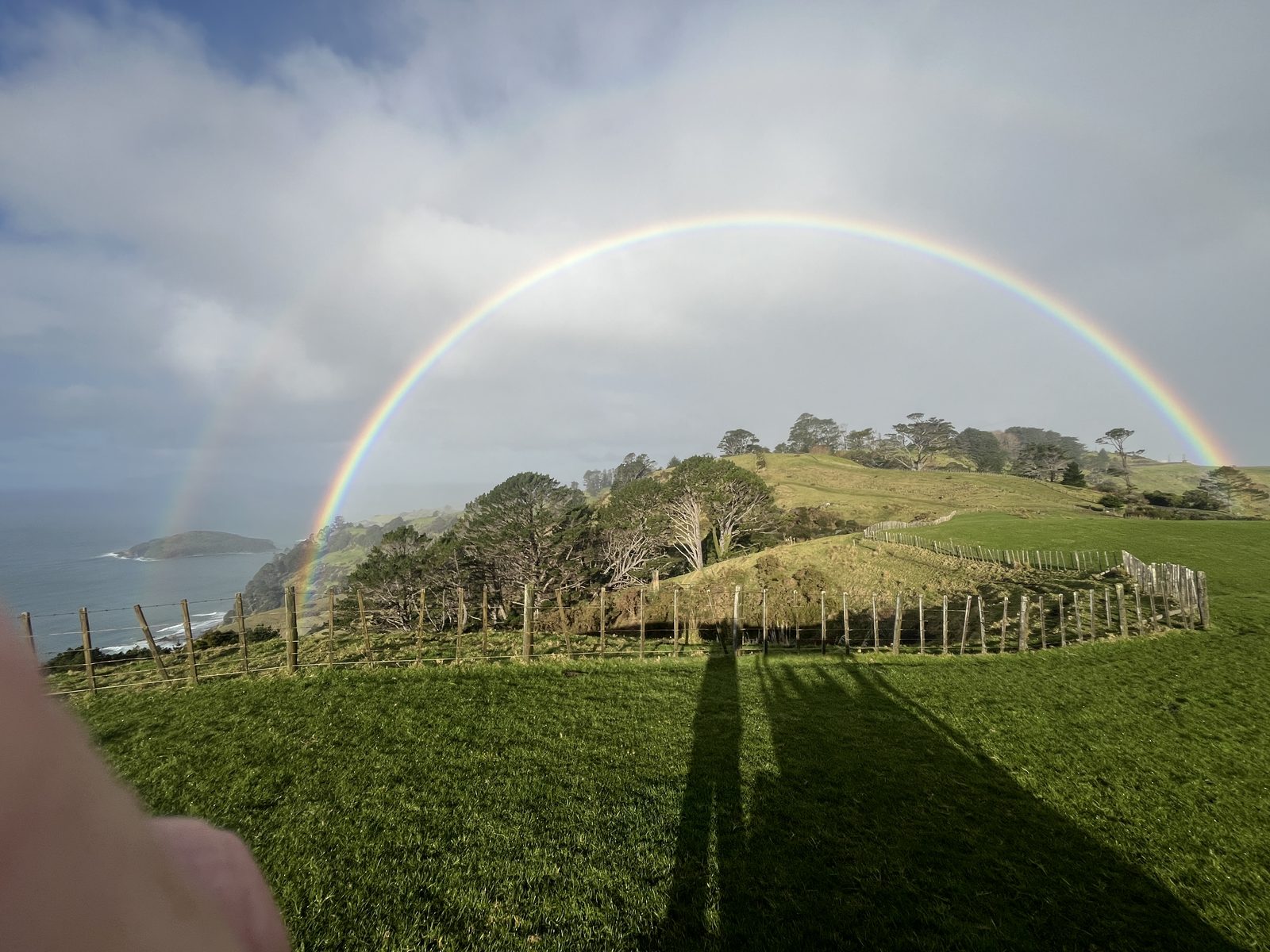 Rainbow over the farm